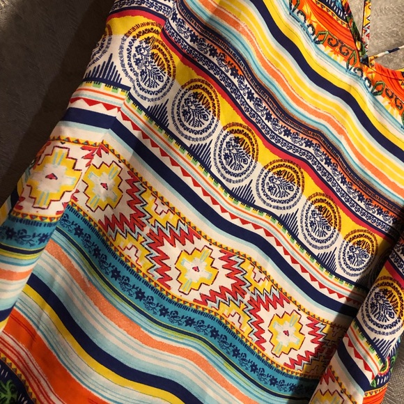 A. Byer Cold Shoulder Aztec Top - Picture 3 of 7